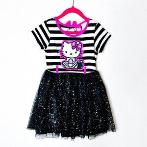 Hello Kitty Sparkle Mesh Dress Girls' Size XS 4/5